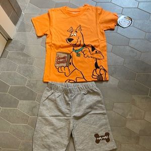 New With Tags Scooby Doo T Shirt  and Short Set 4T